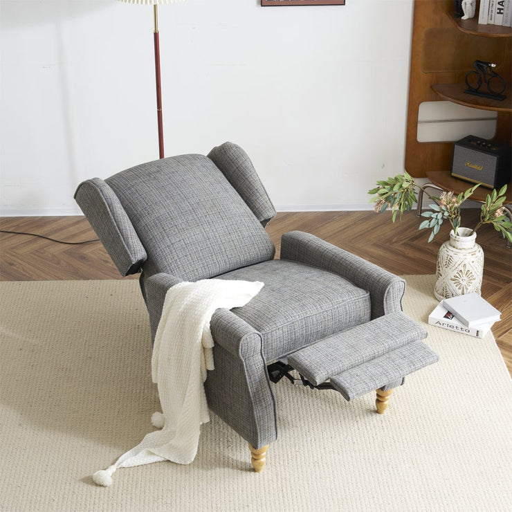 Ascot Velvet Pushback Recliner Chair