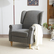 Ascot Velvet Pushback Recliner Chair