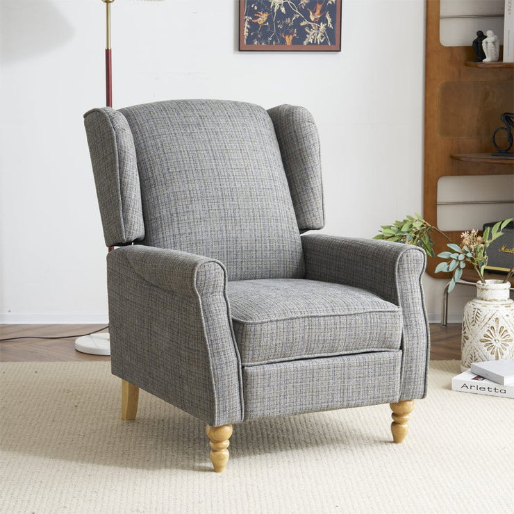 Ascot Velvet Pushback Recliner Chair