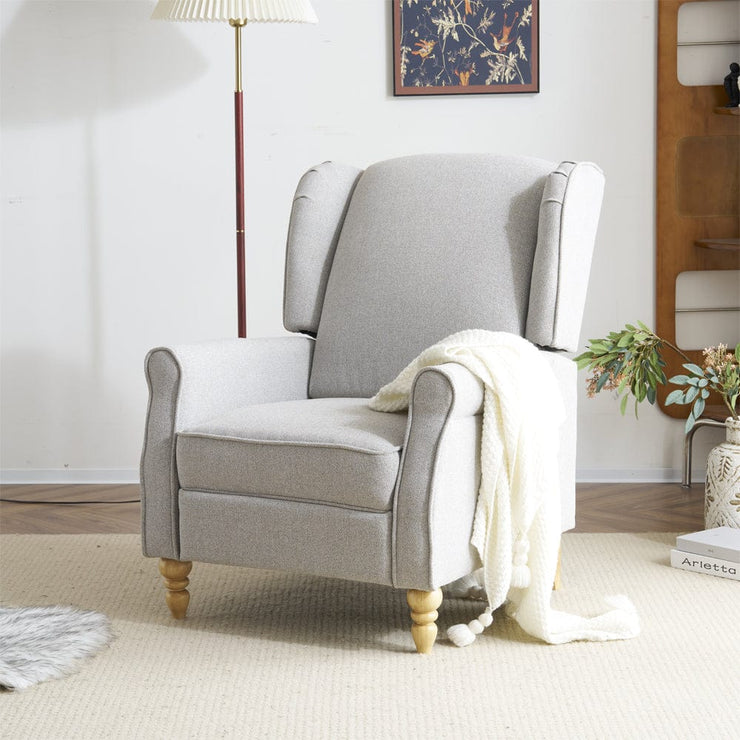 Ascot Velvet Pushback Recliner Chair