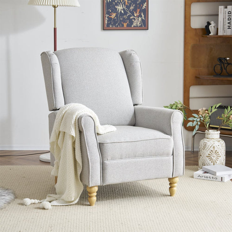 Ascot Velvet Pushback Recliner Chair