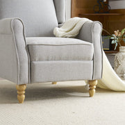 Ascot Velvet Pushback Recliner Chair