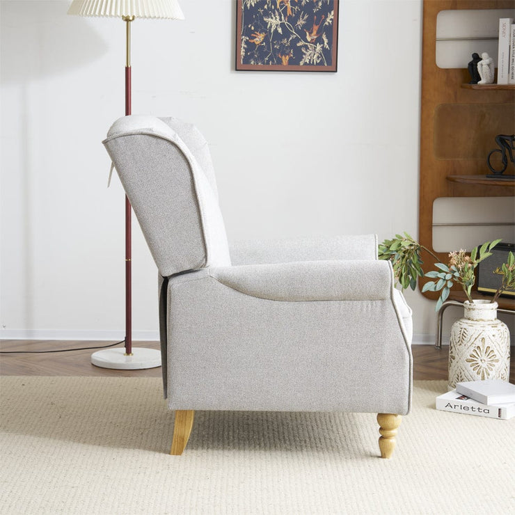 Ascot Velvet Pushback Recliner Chair