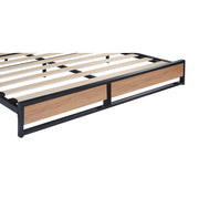 Belluno Industrial Style Wooden Bed Frame