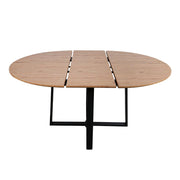 Belluno Industrial Style 160cm Round Extending Dining Table With 2/4 Dining Chairs