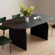 Orchid Oval Dining Table Set With 4 Velvet Chairs