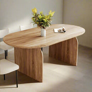 Belluno Oak Or Black 4-6 Seater 200cm Oval Dining Table