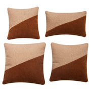 Birchcraft Teddy Fleece 4 Piece Indoor Soft Throw Pillow Set Scatter Cushions