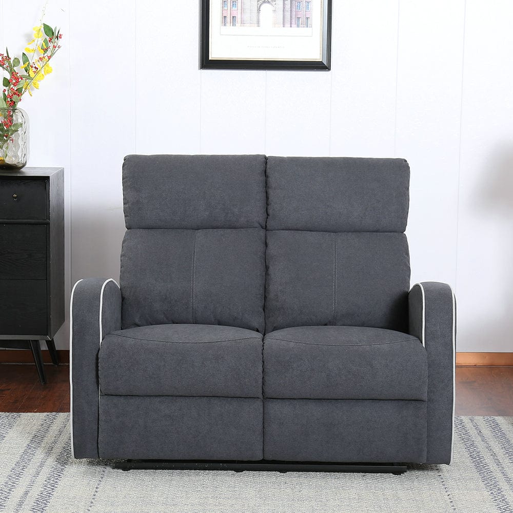 Reclining sofa with on sale storage drawer