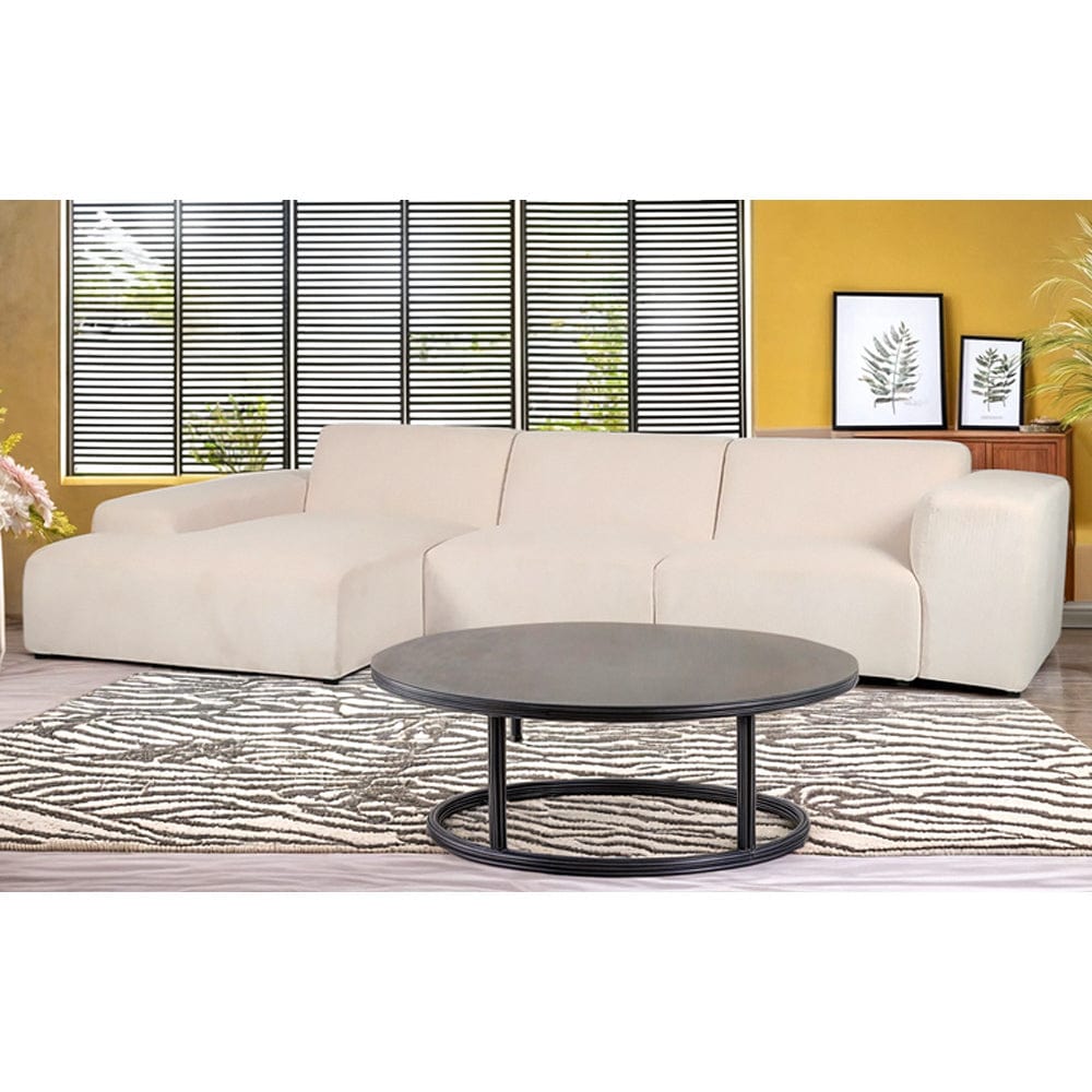 Grande Corduroy 4 Seater Sofa with Corner Chaise