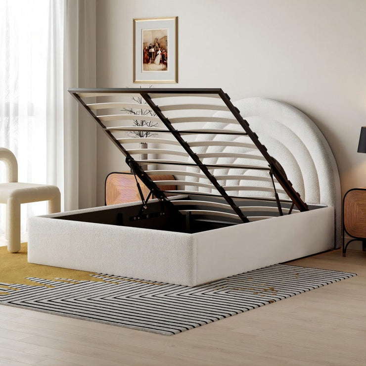 Crescent Ottoman Lift Up Storage Bed Frame