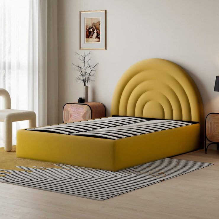 Crescent Ottoman Lift Up Storage Bed Frame