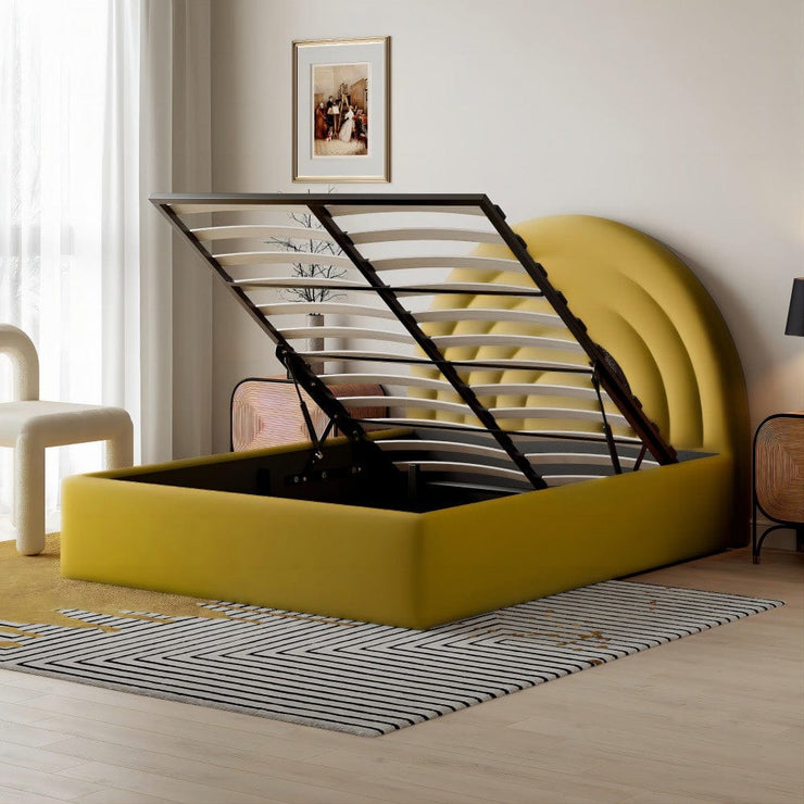 Crescent Ottoman Lift Up Storage Bed Frame