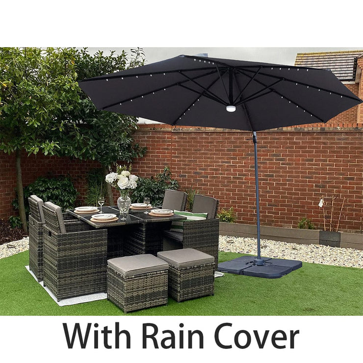 Eton Rattan Garden 8 Seater Cube Set In Grey