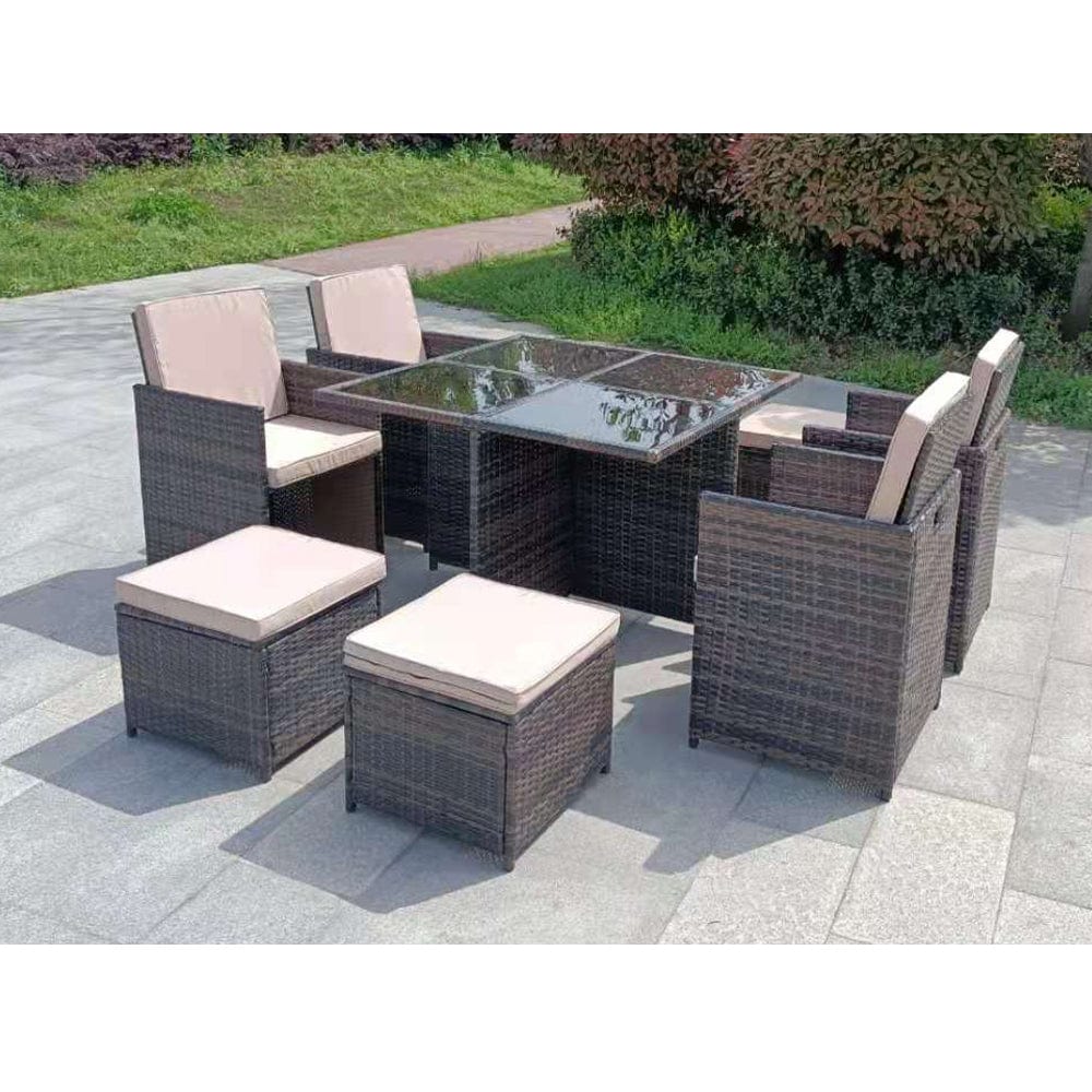 Rattan compact garden furniture sale