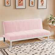 Ellie Boucle Foldable Sofa Bed With Stainless Steel Legs