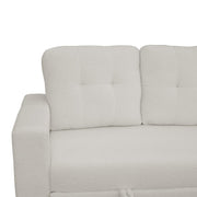 Avery Boucle Reversible Corner Sofa Bed With Storage Chaise In White