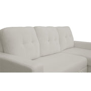 Avery Boucle Reversible Corner Sofa Bed With Storage Chaise In White