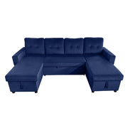 Essential Large U-Shape Storage Sofa Bed With Ottoman