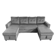 Essential Large U-Shape Storage Sofa Bed With Ottoman