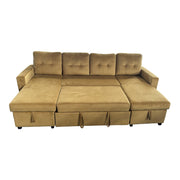 Essential Large U-Shape Storage Sofa Bed With Ottoman