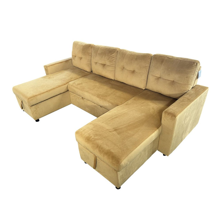 Essential Large U-Shape Storage Sofa Bed With Ottoman