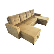 Essential Large U-Shape Storage Sofa Bed With Ottoman