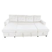 Essential Large U-Shape Storage Sofa Bed With Ottoman