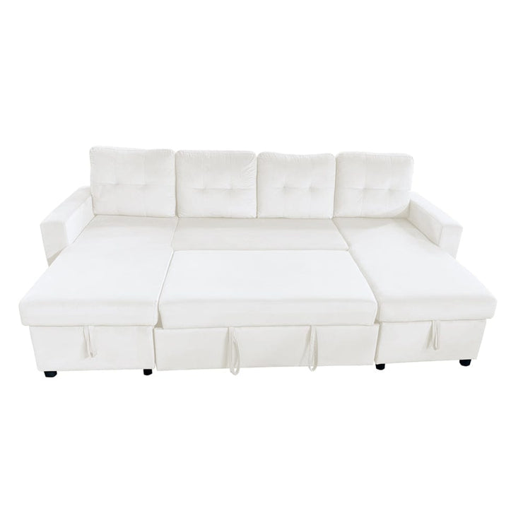 Essential Large U-Shape Storage Sofa Bed With Ottoman