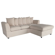 Finley Corduroy 3 Seater Sofa with Footstool And Pillows