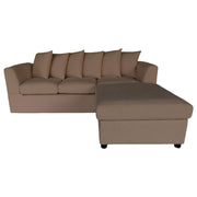 Finley Corduroy 3 Seater Sofa with Footstool And Pillows