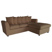 Finley Corduroy 3 Seater Sofa with Footstool And Pillows