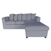 Finley Corduroy 3 Seater Sofa with Footstool And Pillows