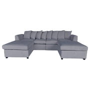 Finley Corduroy 4 Seater Sofa with 2 Footstools