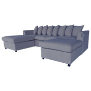 Finley Corduroy 4 Seater Sofa with 2 Footstools