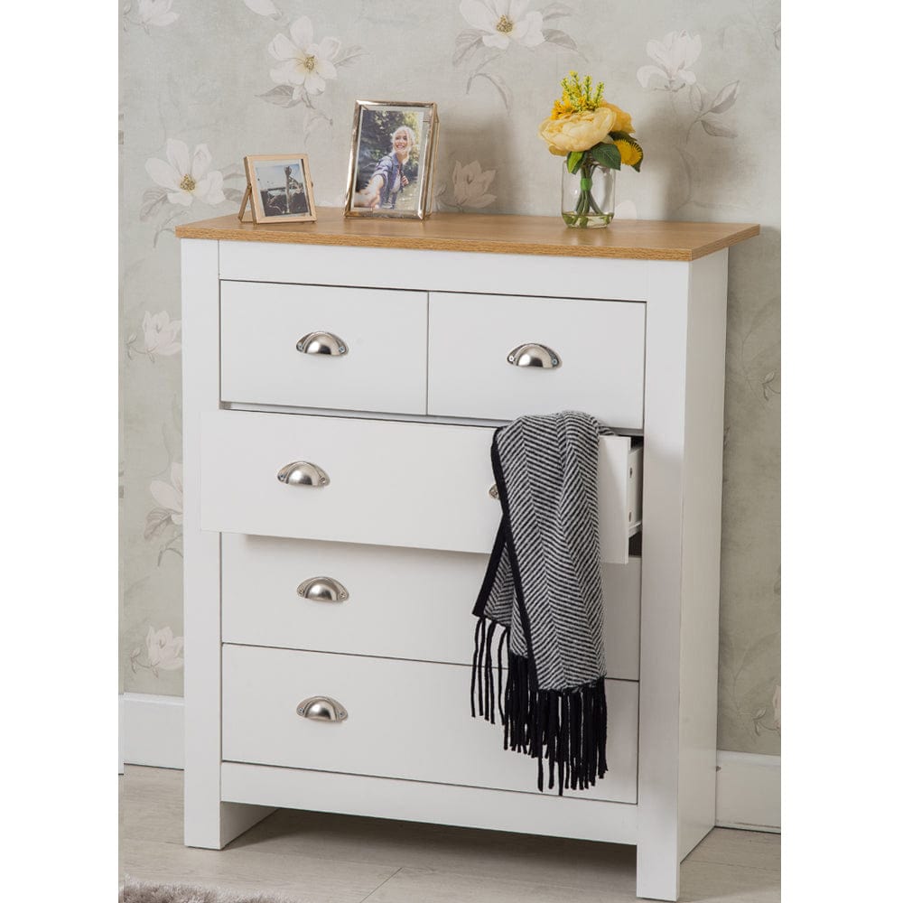 Heritage 3+2 Chest Of Drawers Storage Cabinet