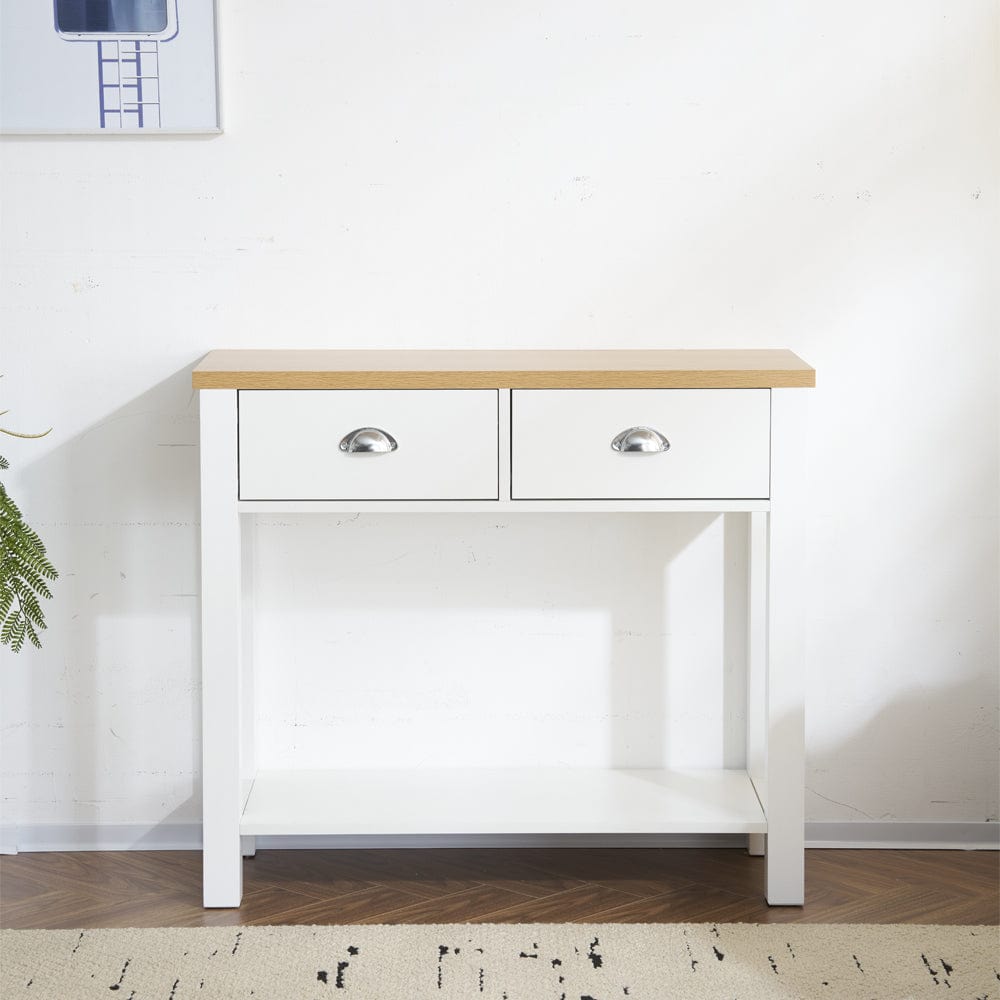 Heritage Hallway Console Table Sideboard With 2 Drawers