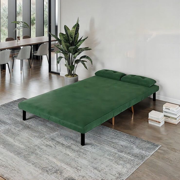 Jola Velvet Foldable 2 Seater Sofa Bed