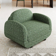 Luca Boucle Single Sofa With Wooden Leg