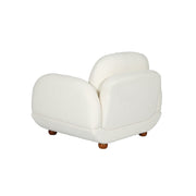 Luca Boucle Single Sofa With Wooden Leg