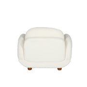 Luca Boucle Single Sofa With Wooden Leg