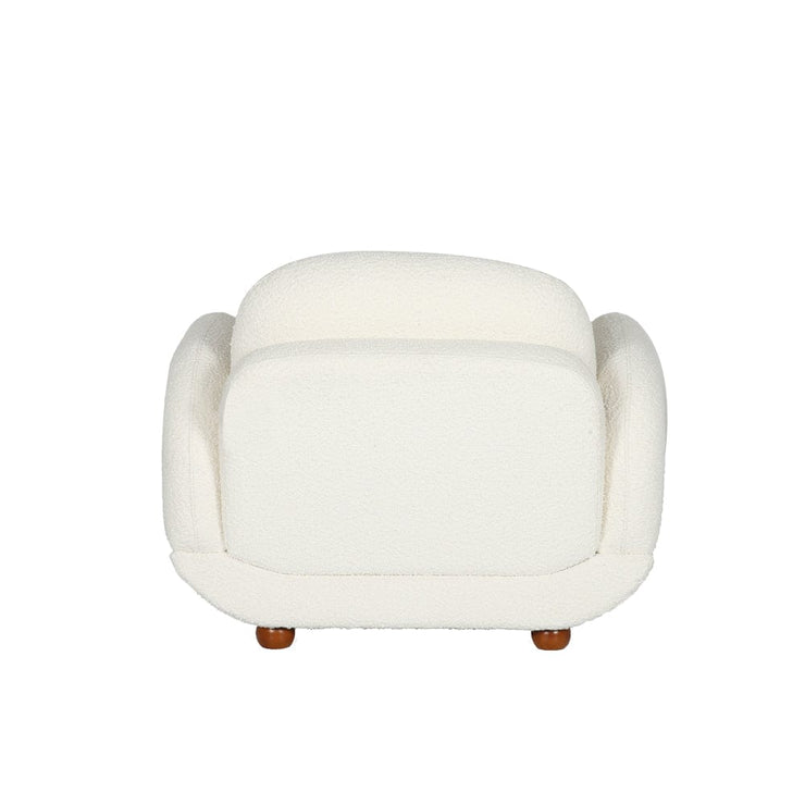 Luca Boucle Single Sofa With Wooden Leg