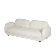 Luca Boucle 3 Seater Sofa With Wooden Leg