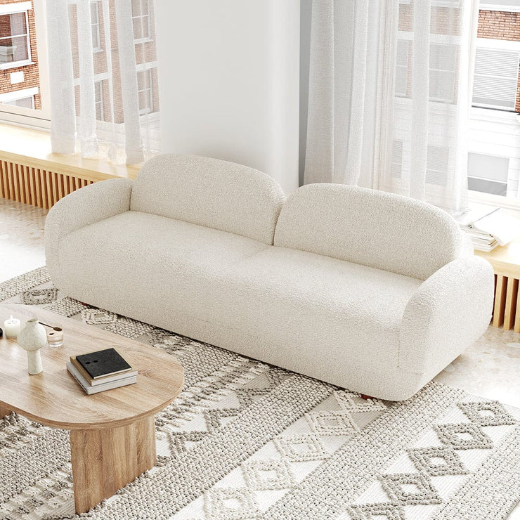 Luca Boucle 3+1 Sofa Set With Wooden Leg