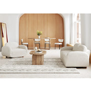 Luca Boucle 3+1 Sofa Set With Wooden Leg