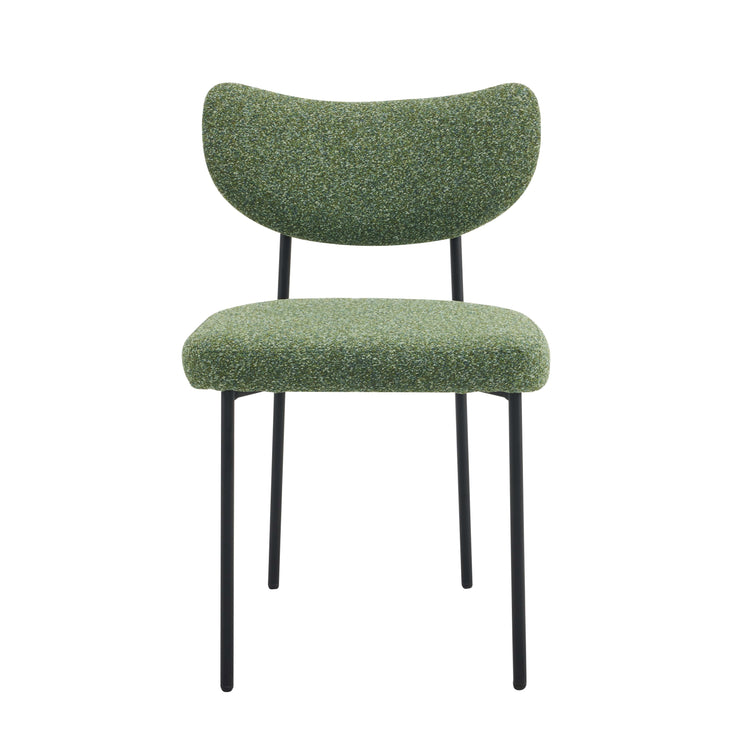 Set Of 2 Luca Designer Upholstered Boucle Dining Chair