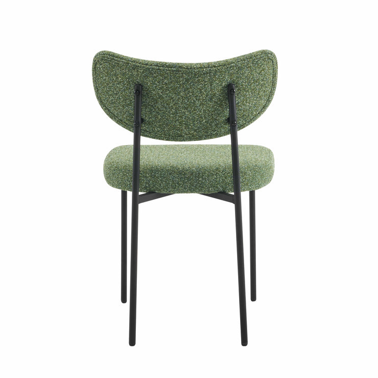 Set Of 2 Luca Designer Upholstered Boucle Dining Chair