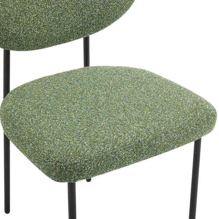 Set Of 2 Luca Designer Upholstered Boucle Dining Chair