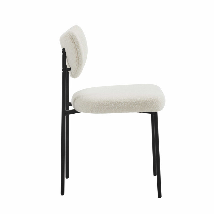 Set Of 2 Luca Designer Upholstered Boucle Dining Chair