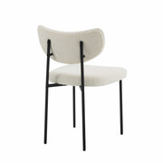 Set Of 2 Luca Designer Upholstered Boucle Dining Chair